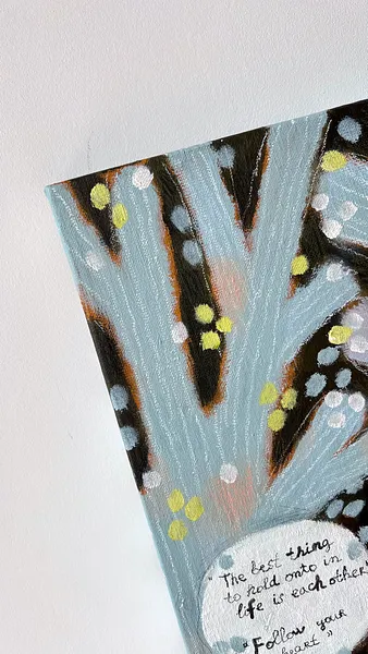 Зображення "підтримка" від Альона Кравченко, розмір: 40х40см, матеріали: акрил,кольорові олівці, місто: Україна, ціна: $400 Фото 2 з 4.