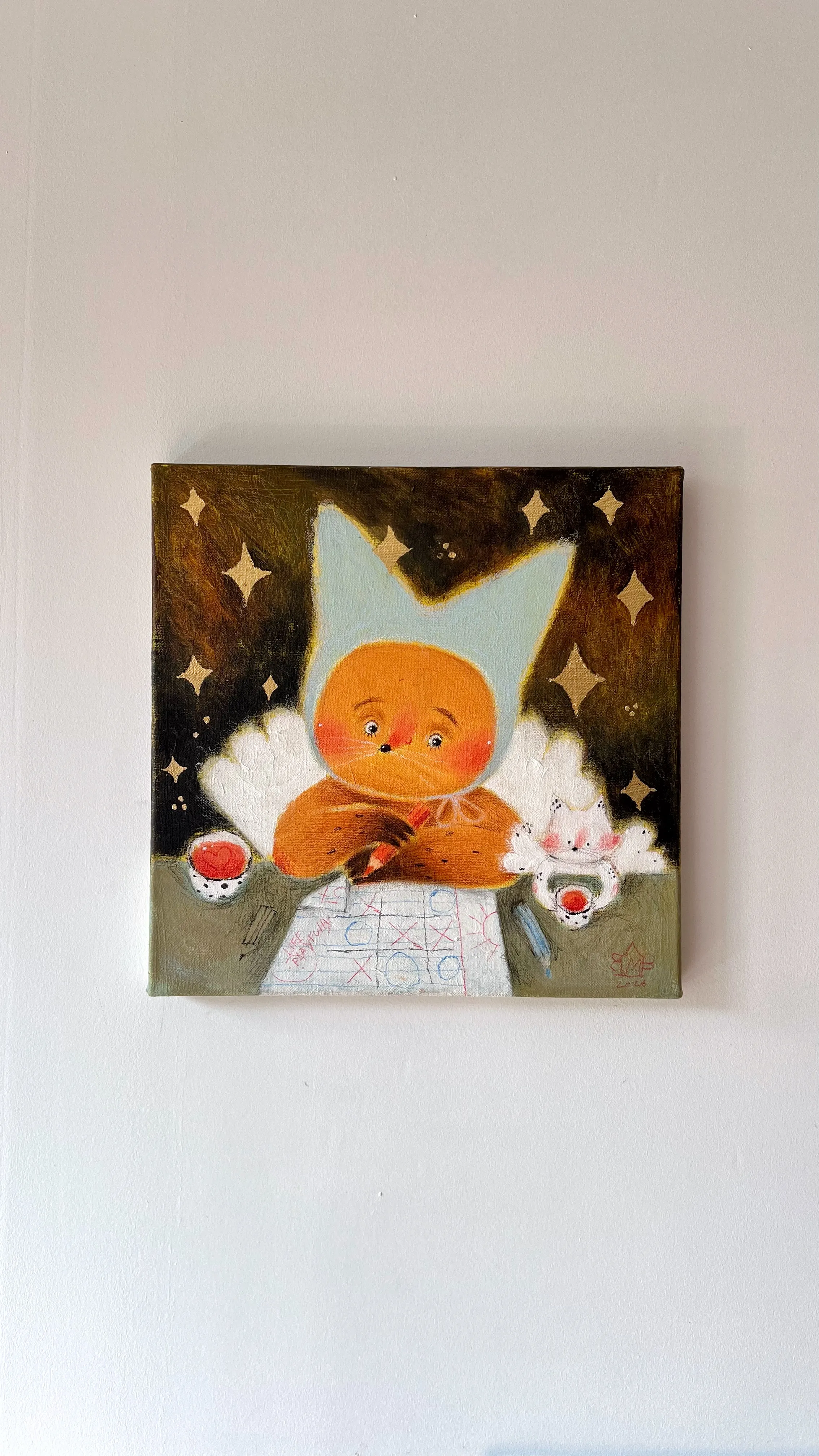 Зображення "Хрестики нуліки" від Альона Кравченко, розмір: 30х30см, матеріали: акрил,кольорові олівці,полотно, місто: Україна, ціна: $250 Фото 1 з 8.