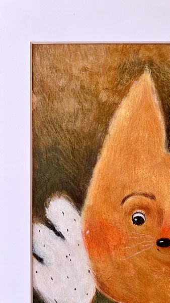 Зображення "лис" від Альона Кравченко, розмір: 30х40см, матеріали: акрил,кольорові олівці, папір, місто: Україна, ціна: $300 Фото 2 з 5.
