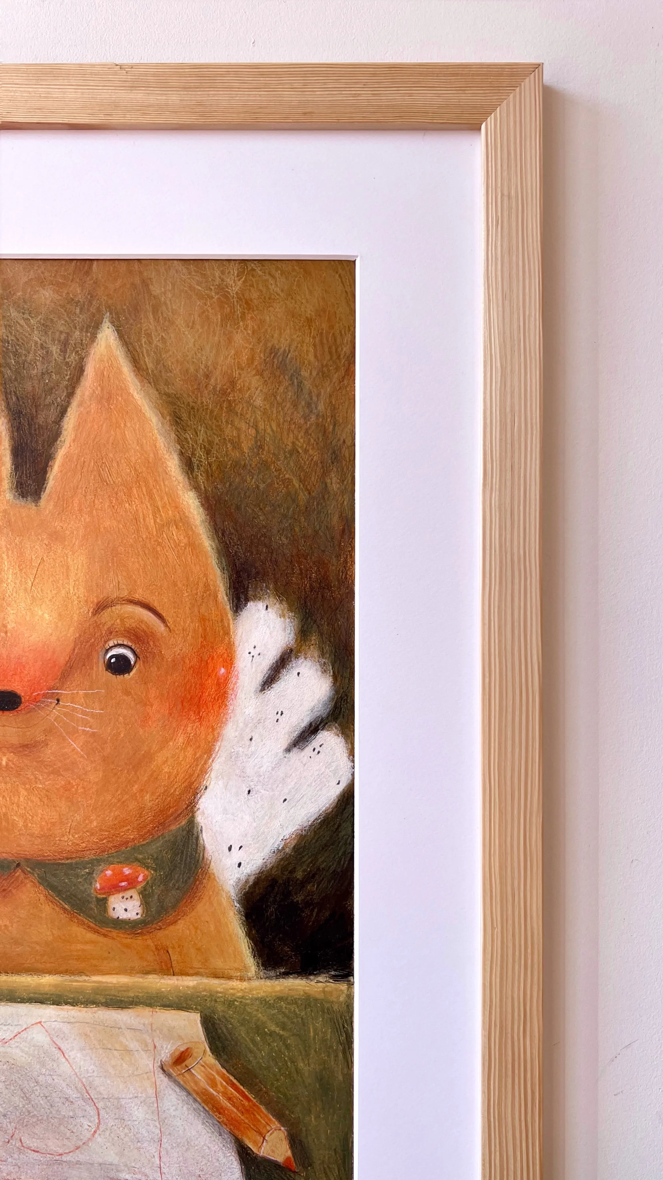 Зображення "лис" від Альона Кравченко, розмір: 30х40см, матеріали: акрил,кольорові олівці, папір, місто: Україна, ціна: $300 Фото 3 з 5.