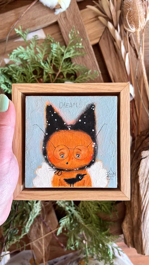 Image of Лис та ворона by Альона Кравченко, size: 13х13 см, priced at $50 Photo 1 of 2.